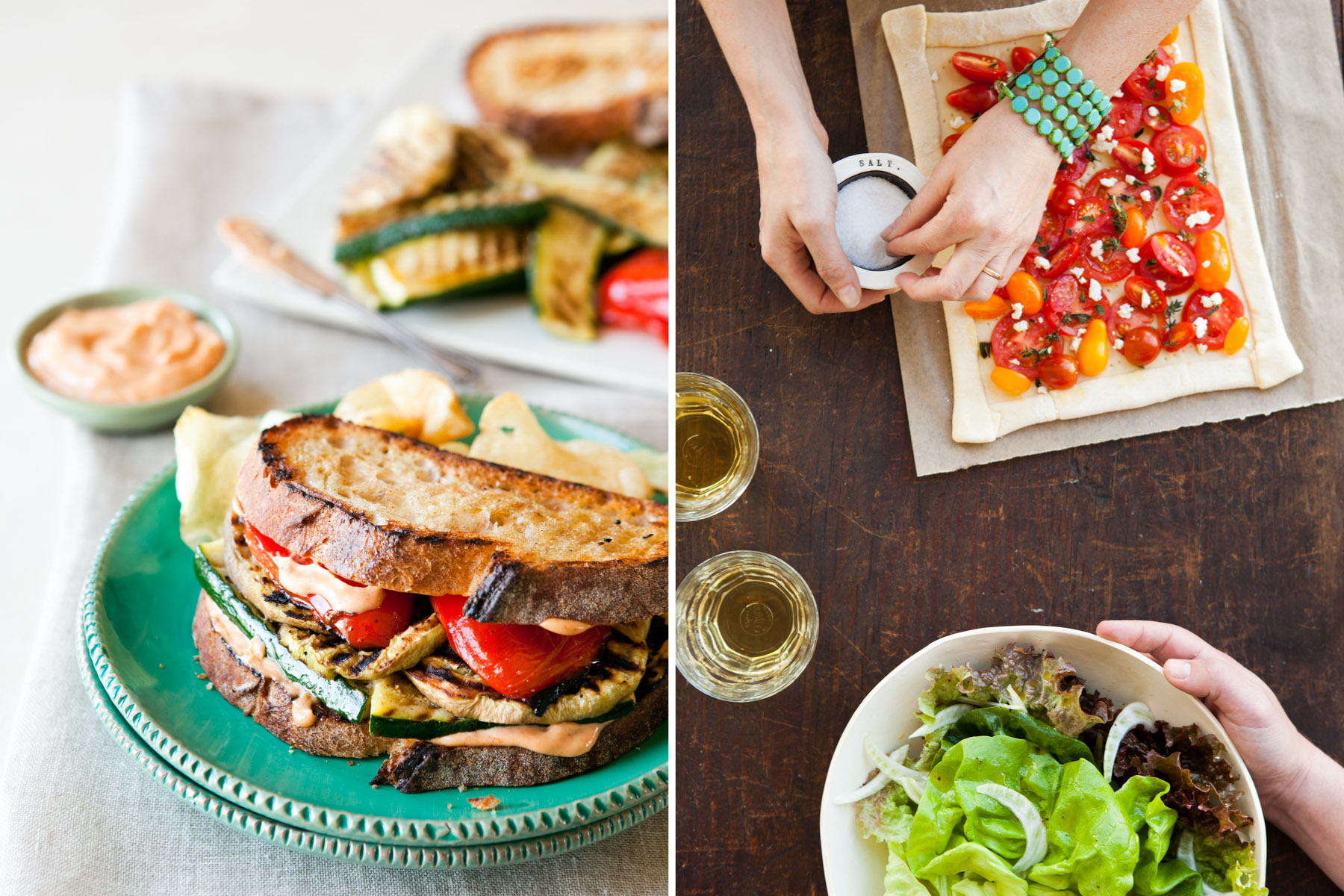 PIzza and salad